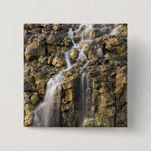 Bóton Quadrado 5.08cm Cai do cérebro de pedras vulcânicas