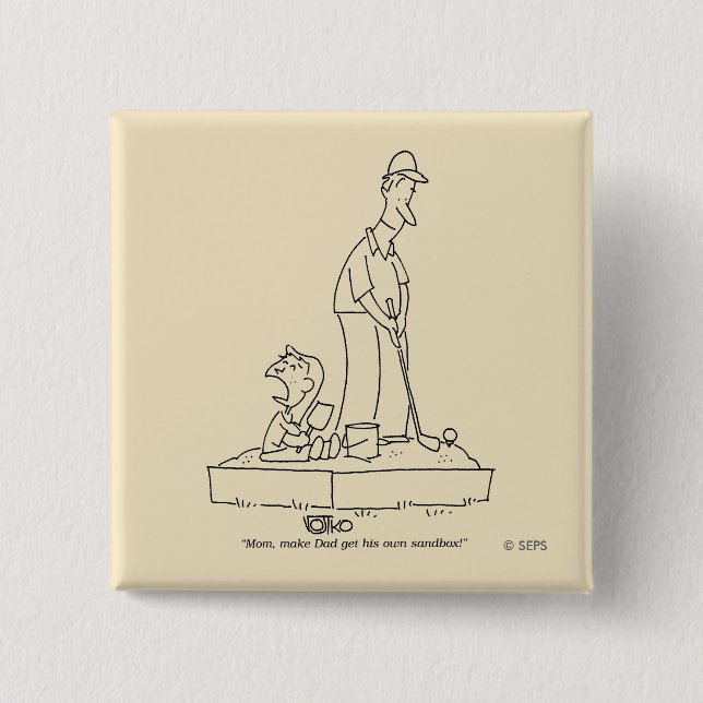 Bóton Quadrado 5.08cm Caixa de areia (Frente)