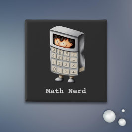 Bóton Quadrado 5.08cm Calculadora Engraçada De Nerd Matemático