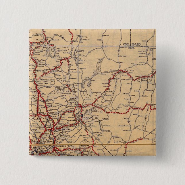 Bóton Quadrado 5.08cm Califórnia, Nevada (Frente)