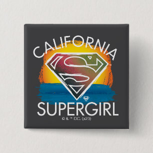 Bóton Quadrado 5.08cm California Supergirl Sunset Graphic