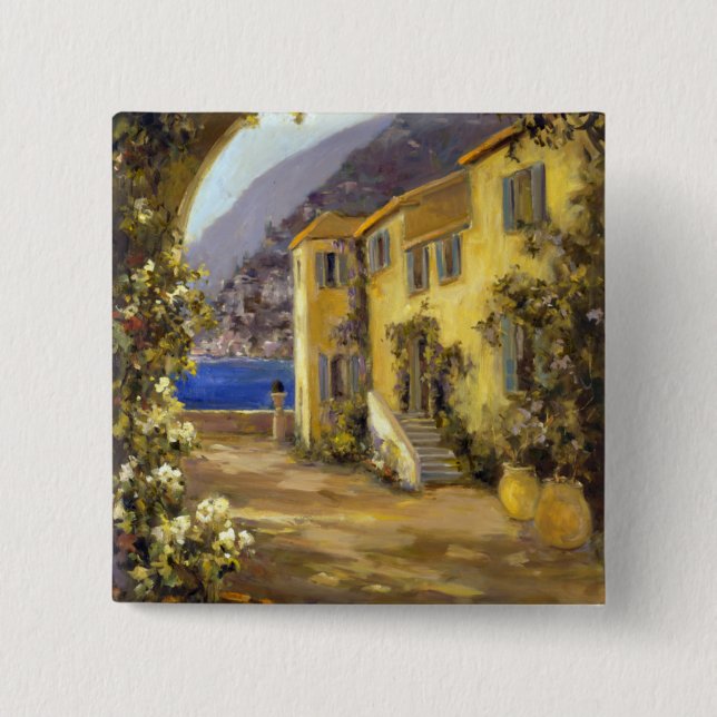 Bóton Quadrado 5.08cm Calma Latin mim (Frente)