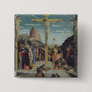 Bóton Quadrado 5.08cm Calvário, painel central do predella