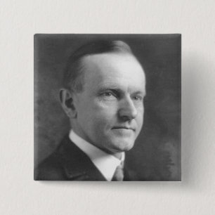 Bóton Quadrado 5.08cm Calvin Coolidge