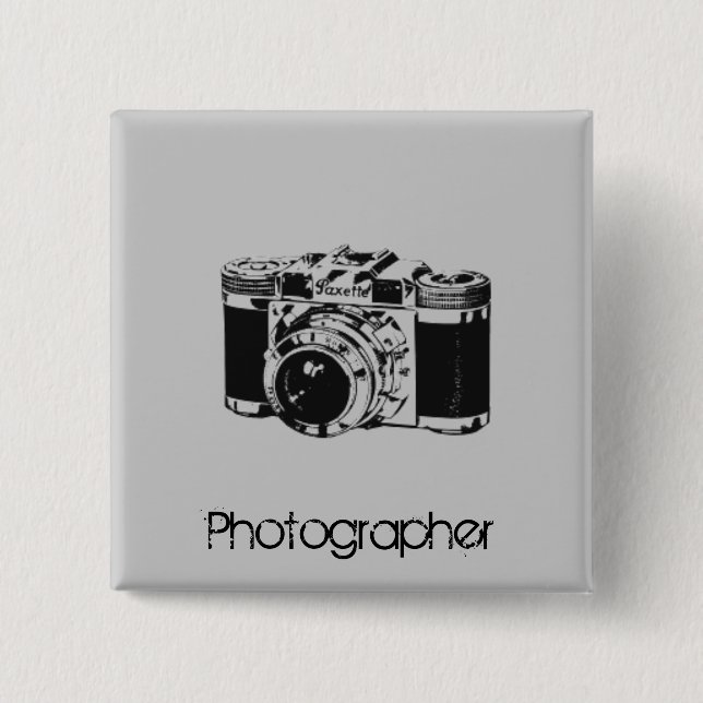 Bóton Quadrado 5.08cm Câmera (Frente)