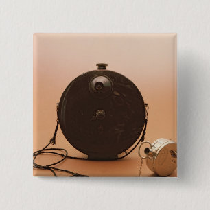 Bóton Quadrado 5.08cm Câmeras do detetive