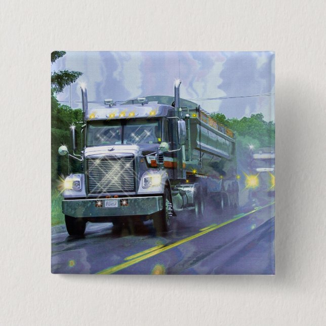 Bóton Quadrado 5.08cm CAMINHÕES E CAMINHÕES DE GRANDES MOVIMENTOS PARA a (Frente)