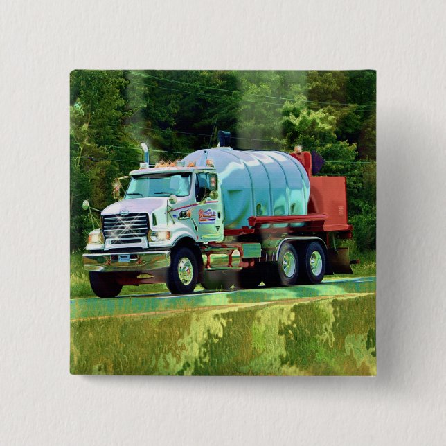 Bóton Quadrado 5.08cm CAMINHÕES E CAMINHÕES DE GRANDES MOVIMENTOS PARA a (Frente)
