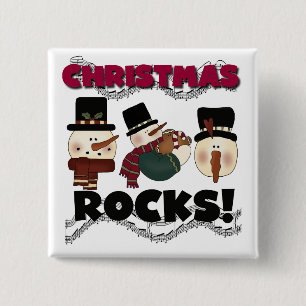 Bóton Quadrado 5.08cm Camisas de Natal e Presentes