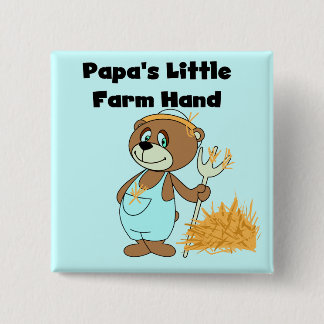 Bóton Quadrado 5.08cm Camiseta e presentes da mão de fazenda da papá pou