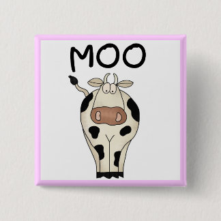 Bóton Quadrado 5.08cm Camiseta e presentes da vaca do MOO