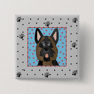 Bóton Quadrado 5.08cm Camiseta e presentes do cão de german shepherd
