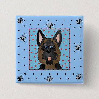 Bóton Quadrado 5.08cm Camiseta e presentes do cão de german shepherd