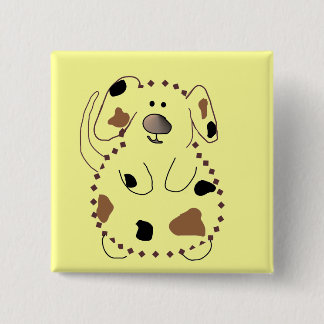 Bóton Quadrado 5.08cm Camiseta e presentes do cão dos desenhos animados