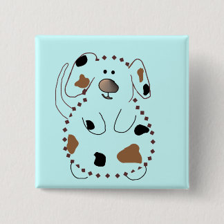 Bóton Quadrado 5.08cm Camiseta e presentes do cão dos desenhos animados