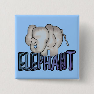 Bóton Quadrado 5.08cm Camiseta e presentes do elefante