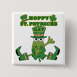 Bóton Quadrado 5.08cm Camiseta e presentes Hoppy do dia do St. Patricks