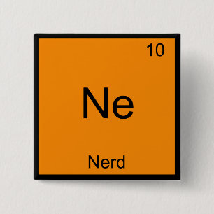 Bóton Quadrado 5.08cm Camiseta engraçada de química com símbolo do eleme