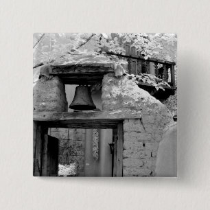 Bóton Quadrado 5.08cm Campainha de adobe áspero na entrada, Santa Fe, No