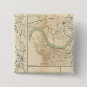 Bóton Quadrado 5.08cm Campanha Chickamauga, Knoxville