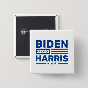 Bóton Quadrado 5.08cm Campanha Eleitoral Biden Harris 2020 Rali Pinback