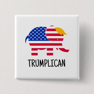 Bóton Quadrado 5.08cm Campanha Eleitoral de Trump 2024 Botão de Presente