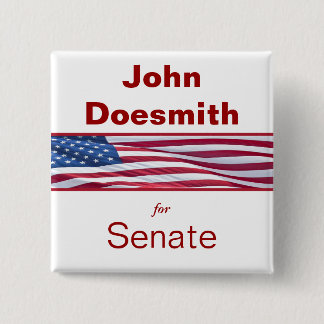 Bóton Quadrado 5.08cm Campanha Política Bloqueia Bumbum Político Eleitor