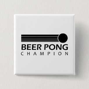 Bóton Quadrado 5.08cm Campeão de Pong da cerveja