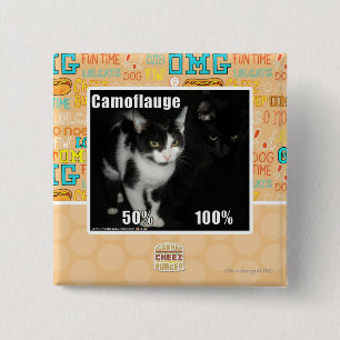 Bóton Quadrado 5.08cm Camuflagem