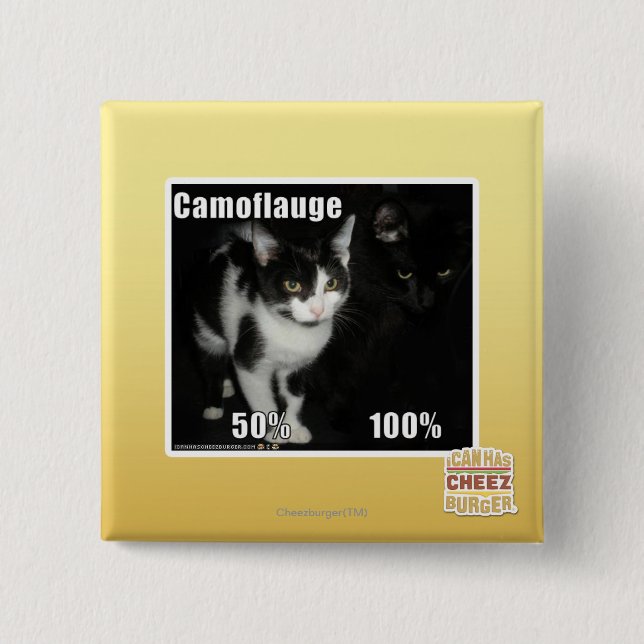 Bóton Quadrado 5.08cm Camuflagem (Frente)