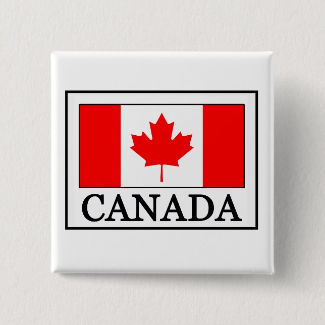 Bóton Quadrado 5.08cm Canadá (Frente)