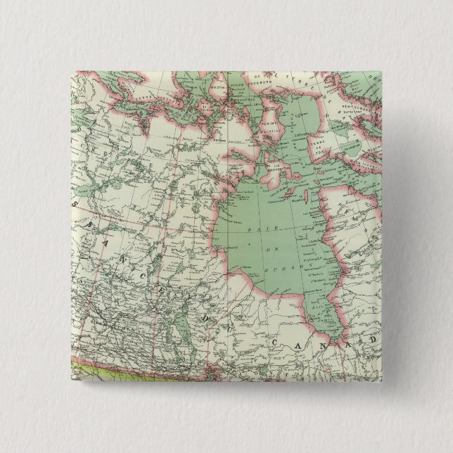 Bóton Quadrado 5.08cm Canadá 3 (Frente)