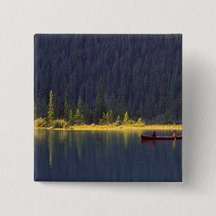 Bóton Quadrado 5.08cm Canadá, Alberta, Parque Nacional Baniff. Dois gar