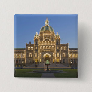Bóton Quadrado 5.08cm Canadá, BC, Victoria, Edifício do Legislativo da B