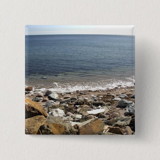 Bóton Quadrado 5.08cm Canadá, Quebec. VIA Rail Canada treina O (Frente)