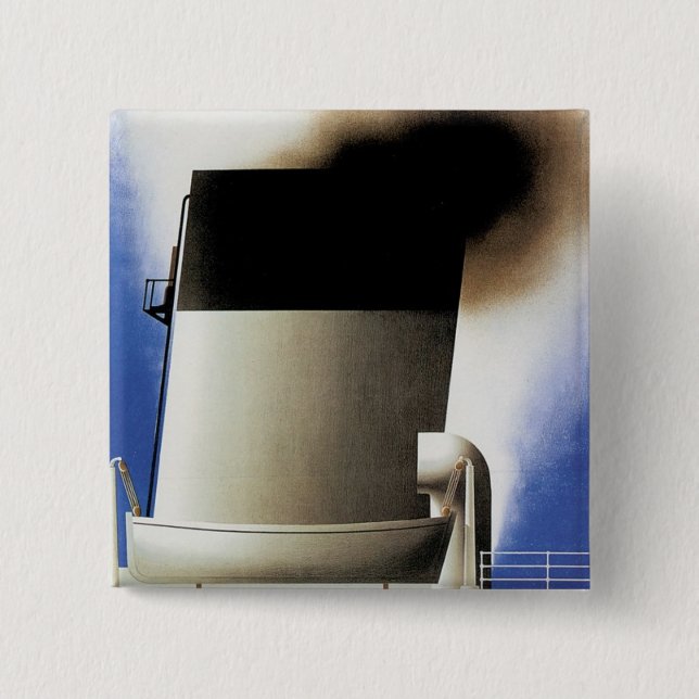 Bóton Quadrado 5.08cm Canal Ferry Cote D'Azur (Frente)