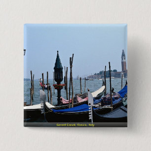 Bóton Quadrado 5.08cm Canal grande, Veneza, Italia