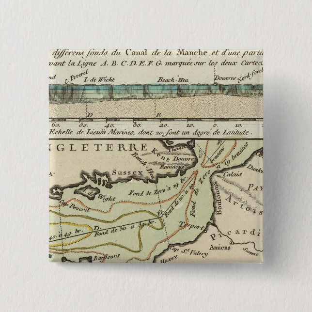 Bóton Quadrado 5.08cm Canal Inglês (Frente)