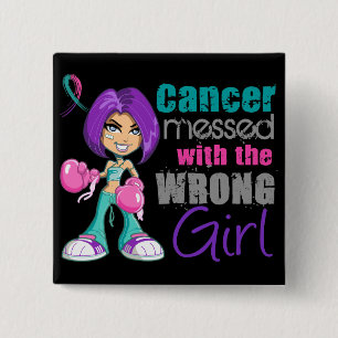 Bóton Quadrado 5.08cm Cancer de tiróide sujado com Girl.png errado