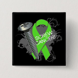 Bóton Quadrado 5.08cm Cancer do parafuso - linfoma de Non-Hodgkins do