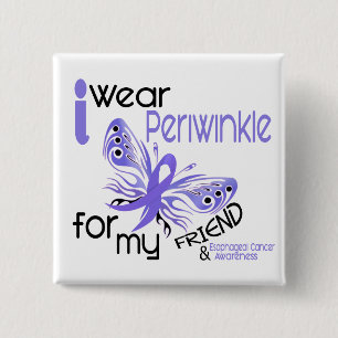 Bóton Quadrado 5.08cm Cancer esofágico EU VISTO a PERVINCA PARA MEU