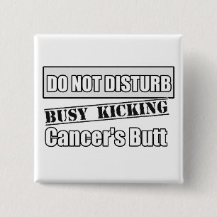 Bóton Quadrado 5.08cm Cancer Pulmonar Não Incomodar O Bumbum