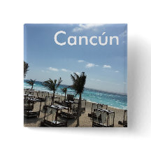 Cancún (México) - de Botão Quadrado de 2 Polegad