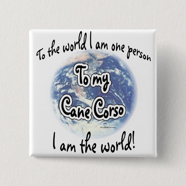 Bóton Quadrado 5.08cm Cane Corso World 2 (Frente)