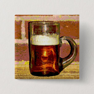 Bóton Quadrado 5.08cm Caneca de cerveja