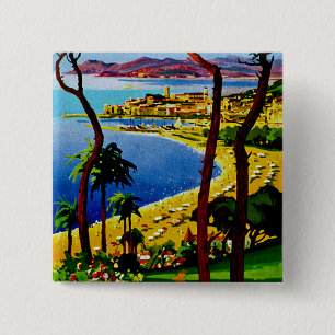 Bóton Quadrado 5.08cm Cannes ~ Cote d'Azur