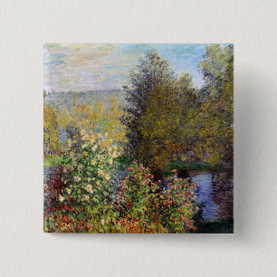 Bóton Quadrado 5.08cm Canto do Jardim de Montgeron - Claude Monet -