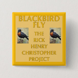 Bóton Quadrado 5.08cm Capa de Imagem de Voo Blackbird