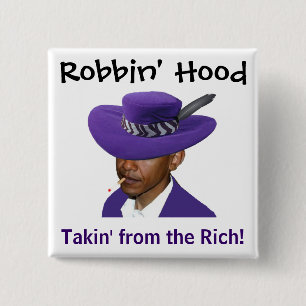 Bóton Quadrado 5.08cm Capa de Robbin - Obama