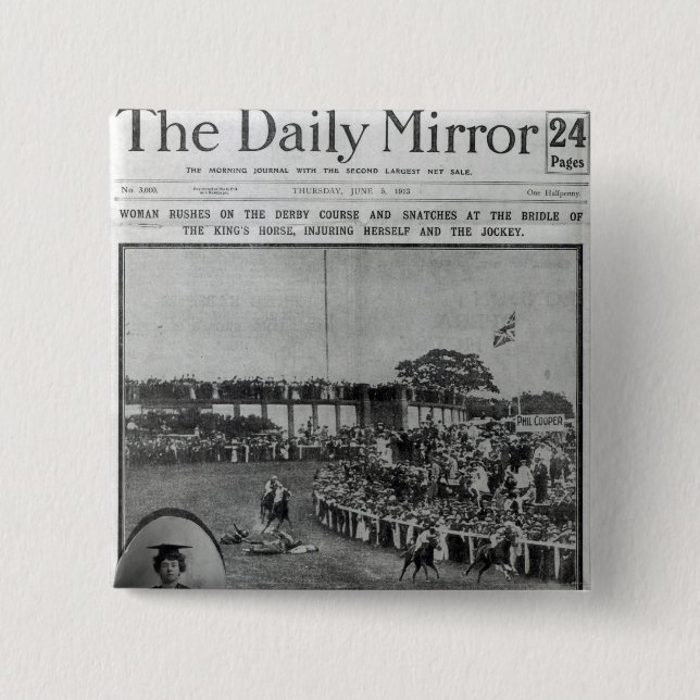 Bóton Quadrado 5.08cm Capa 'do Mirror diário (Frente)